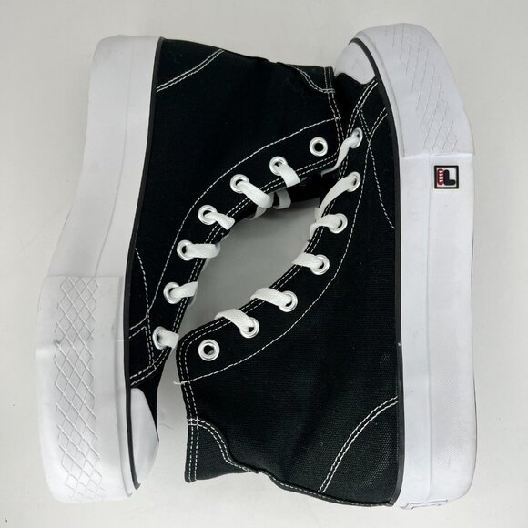 Fila Womens 5CM01781-014 Black Hi Top Canvas Lace Up Size 11 Casual Sneakers - Picture 5 of 9